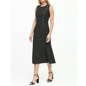 (NWOT) Banana Republic Black Midi Dress